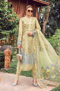 Maria B Embroidered Lawn Suit Unstitched 3 Piece MB24 D-10 - Luxury Collection