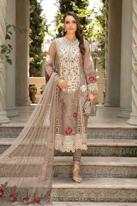 Maria B Embroidered Lawn Suit Unstitched 3 Piece MB24 D-01 - Luxury Collection