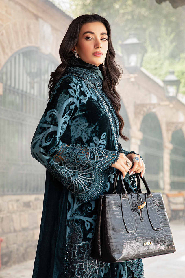 Maria.B 3 Piece Unstitched Embroidered Palachi Suit | DL-1203