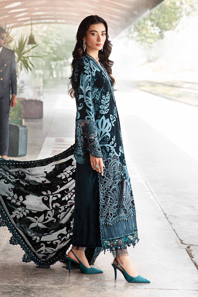 Maria.B 3 Piece Unstitched Embroidered Palachi Suit | DL-1203