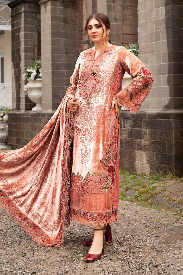 Maria.B 3 Piece Unstitched Embroidered Palachi Suit | DL-1206