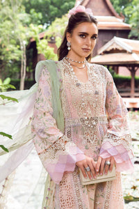 Maria B Embroidered Lawn Suit Unstitched 3 Piece MB24 D-07 - Luxury Collection