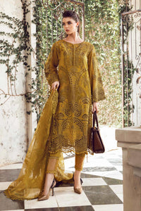 Maria B Embroidered Lawn Suit Unstitched 3 Piece MB24 D-08 - Luxury Collection