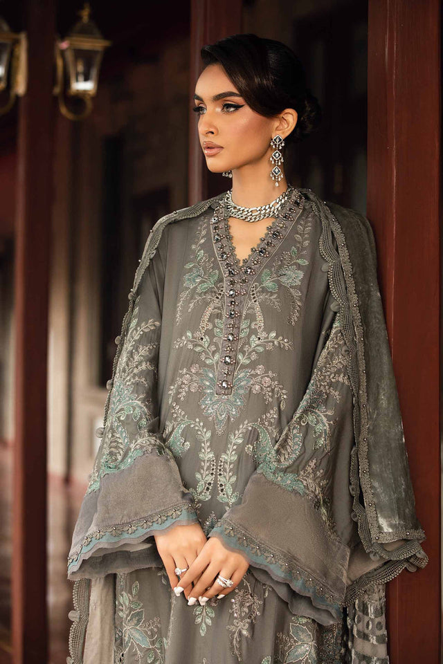 Maria.B 3 Piece Unstitched Embroidered Velvet Suit | DL-1209 Mishi'sCollection Maria.B 3 Piece Unstitched Embroidered Velvet Suit | DL-1209 Mishi'sCollection
