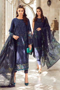 Maria B Embroidered Lawn Suit Unstitched 3 Piece MB24 D-09 - Luxury Collection