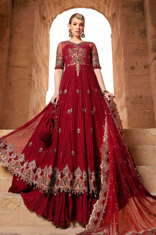 Maria B Embroidered Suits Unstitched 3 Piece D-24-3B- Luxury Lawn Collection