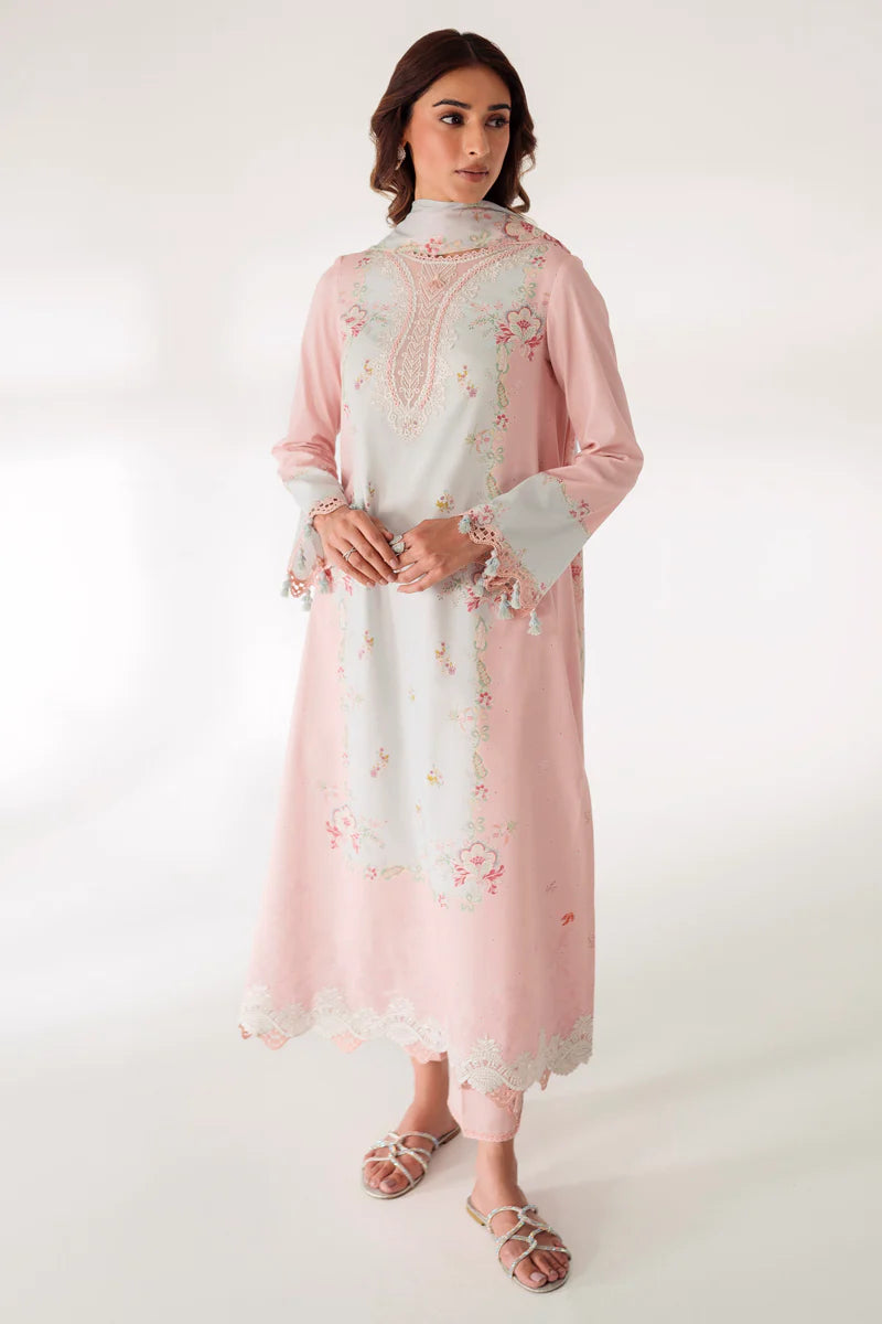 Qprints By Qalamkar Embroidered Lawn Suit Unstitched 3 Piece QAR-07 SABINE - Summer Collection