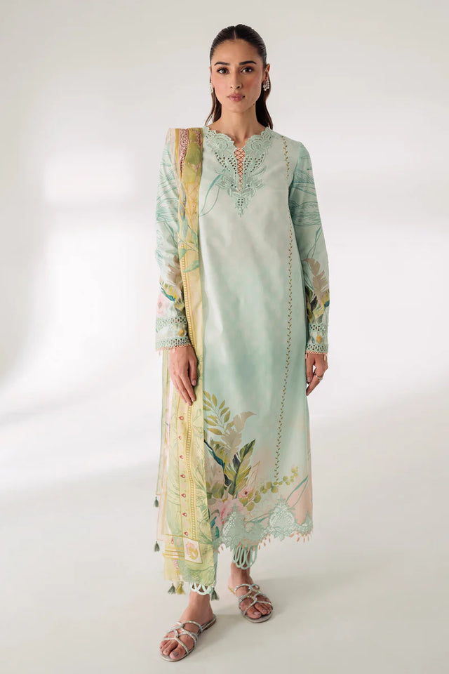 Qprints By Qalamkar Embroidered Lawn Suit Unstitched 3 Piece QAR-04 NELLA - Summer Collection