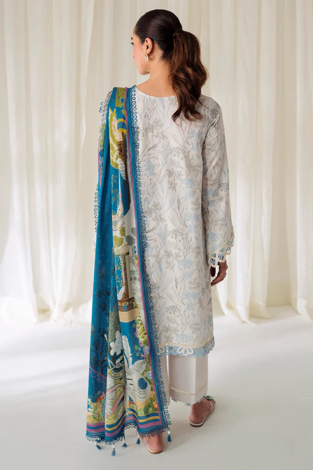 Qprints By Qalamkar Embroidered Lawn Suit Unstitched 3 Piece QAR-05 FLORINE - Summer Collection
