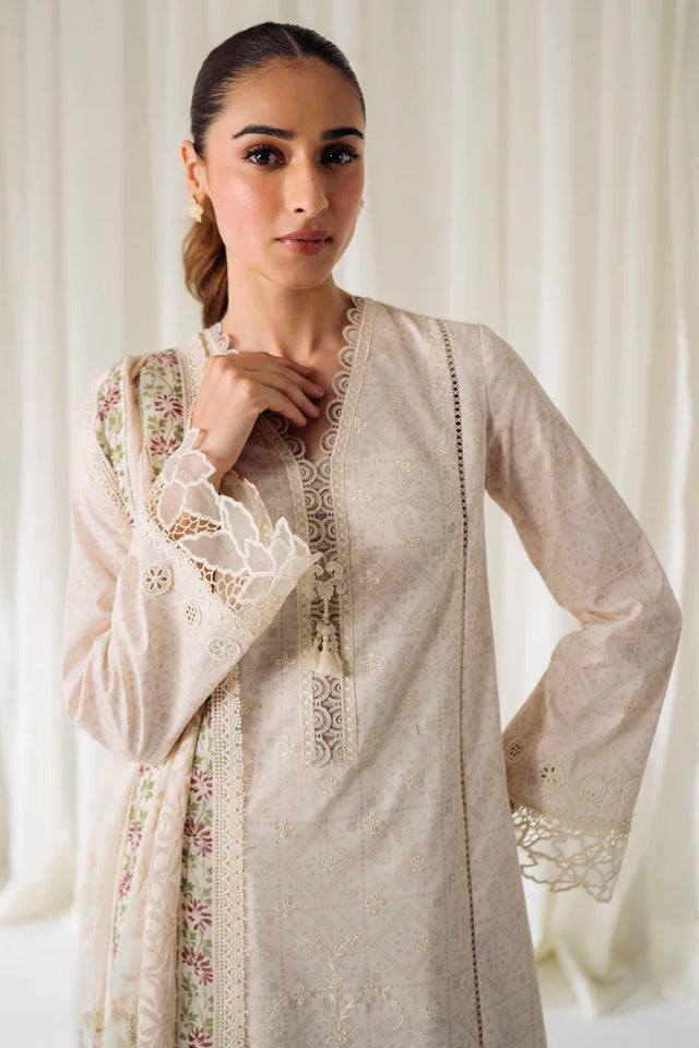 Qprints By Qalamkar Embroidered Lawn Suit Unstitched 3 Piece QAR-02 ELEA - Summer Collection