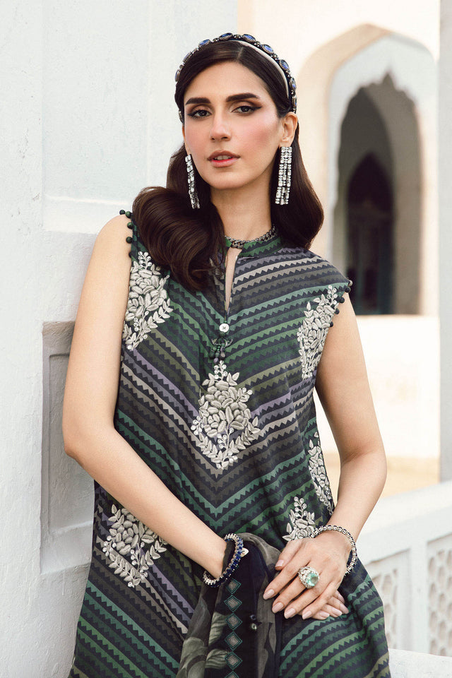 Piece Unstitched Embroidered Cambric Suit | MPT-2705-A