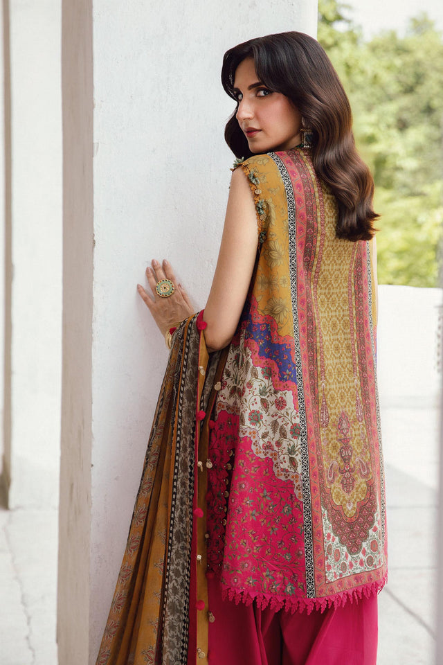 3 Piece Unstitched Embroidered Cambric Suit | MPT-2710-A