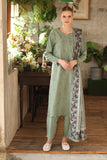 Noor by Saadia Asad Embroidered Linen Unstitched 3Pc Suit D-08A