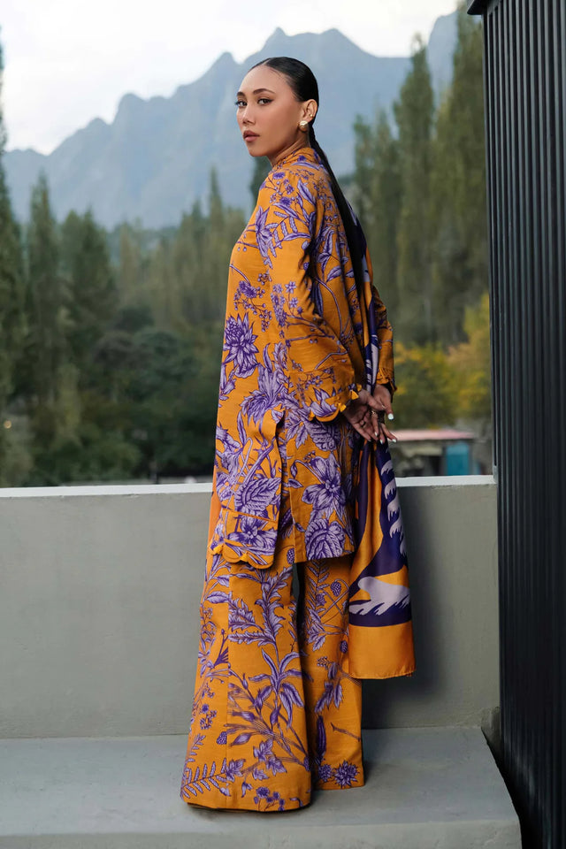 Mbasics 3 Pc Unstitched Printed Khaddar Suit | 501-A