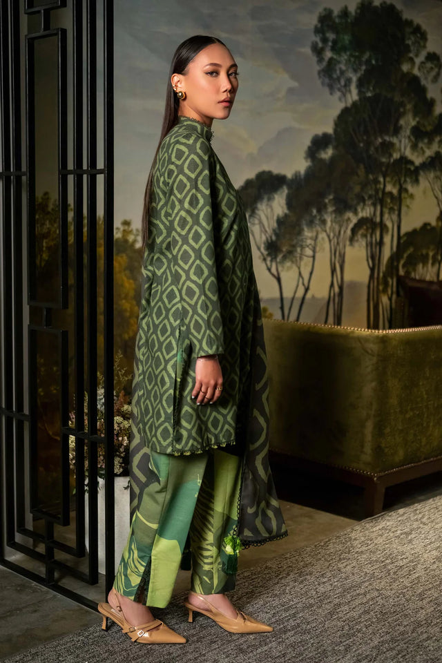 Mbasics 3 Pc Unstitched Printed Khaddar Suit | 506-A