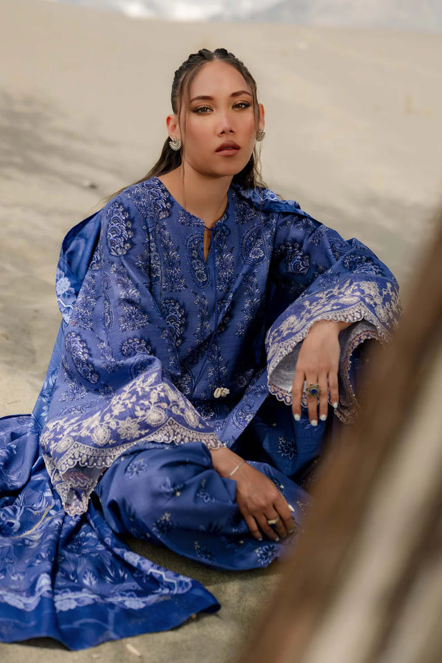 Mbasics 3 Pc Unstitched Printed Khaddar Suit | 508-A