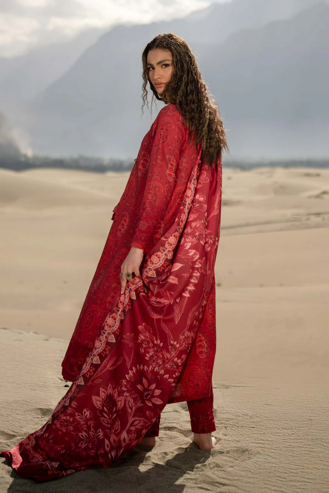 Mbasics 3 Pc Unstitched Printed Khaddar Suit | 508-B