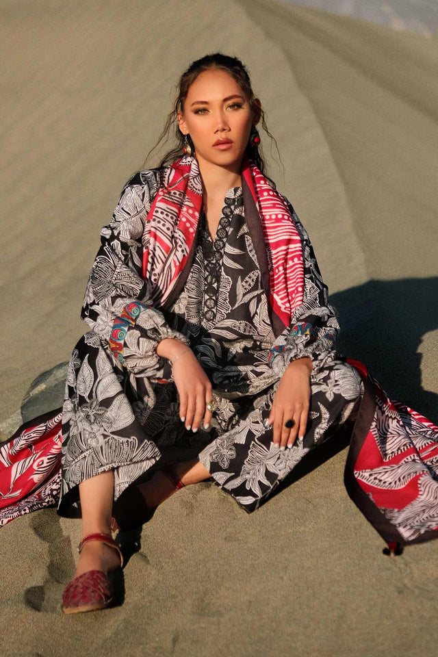 Mbasics 3 Pc Unstitched Printed Khaddar Suit | 509-B