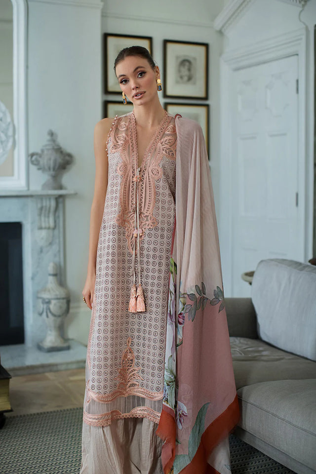 Sobia Nazir|LUXURY Embroidered Lawn Suits Unstitched 3 Piece 2024 Design  L24-5B