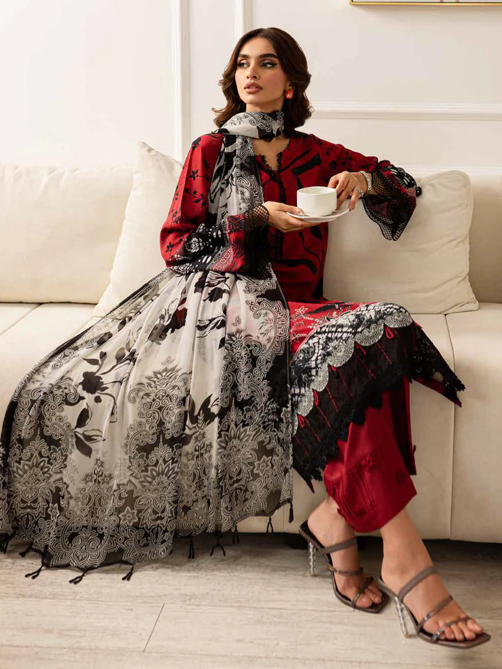 NUREH Signature Printed Viscose Unstitched 24 3Pc Suit SP-125