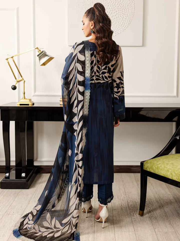 NUREH Signature Printed Viscose Unstitched 24 3Pc Suit SP-126