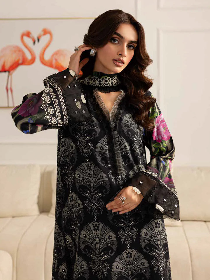 NUREH Signature Printed Viscose Unstitched 24 3Pc Suit SP-128