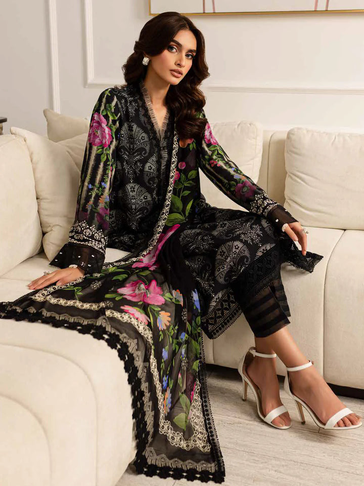 NUREH Signature Printed Viscose Unstitched 24 3Pc Suit SP-128