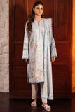 Zaha Embroidered Lawn Suits Unstitched 3 Piece ZL24-01B - Summer Collection