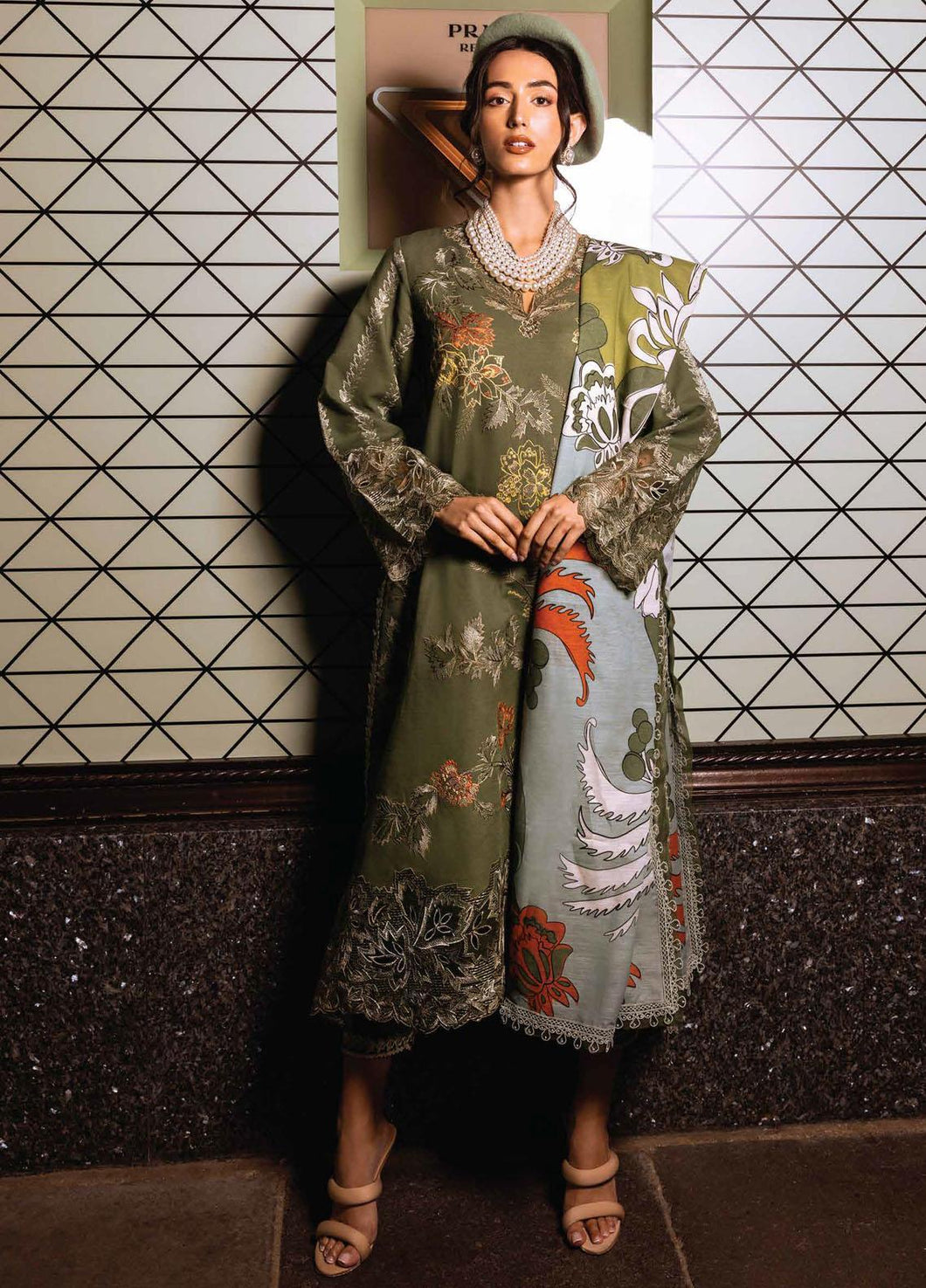 Mushq Broadway Showtime Embroidered Linen Suits Unstitched 3 Piece MNW-08 Piccadilly - Winter Collection