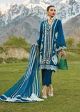 Crimson Embroidered Lawn Suits Unstitched 3 Piece Medley of Lace - D7 A Cobalt Blue