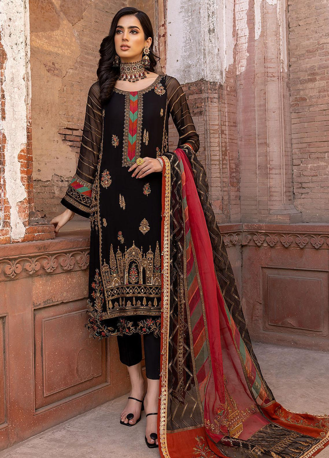 Charizma Dastan-e-Jashan 3-Pc Unstitched Luxury Chiffon Collection DJW-04