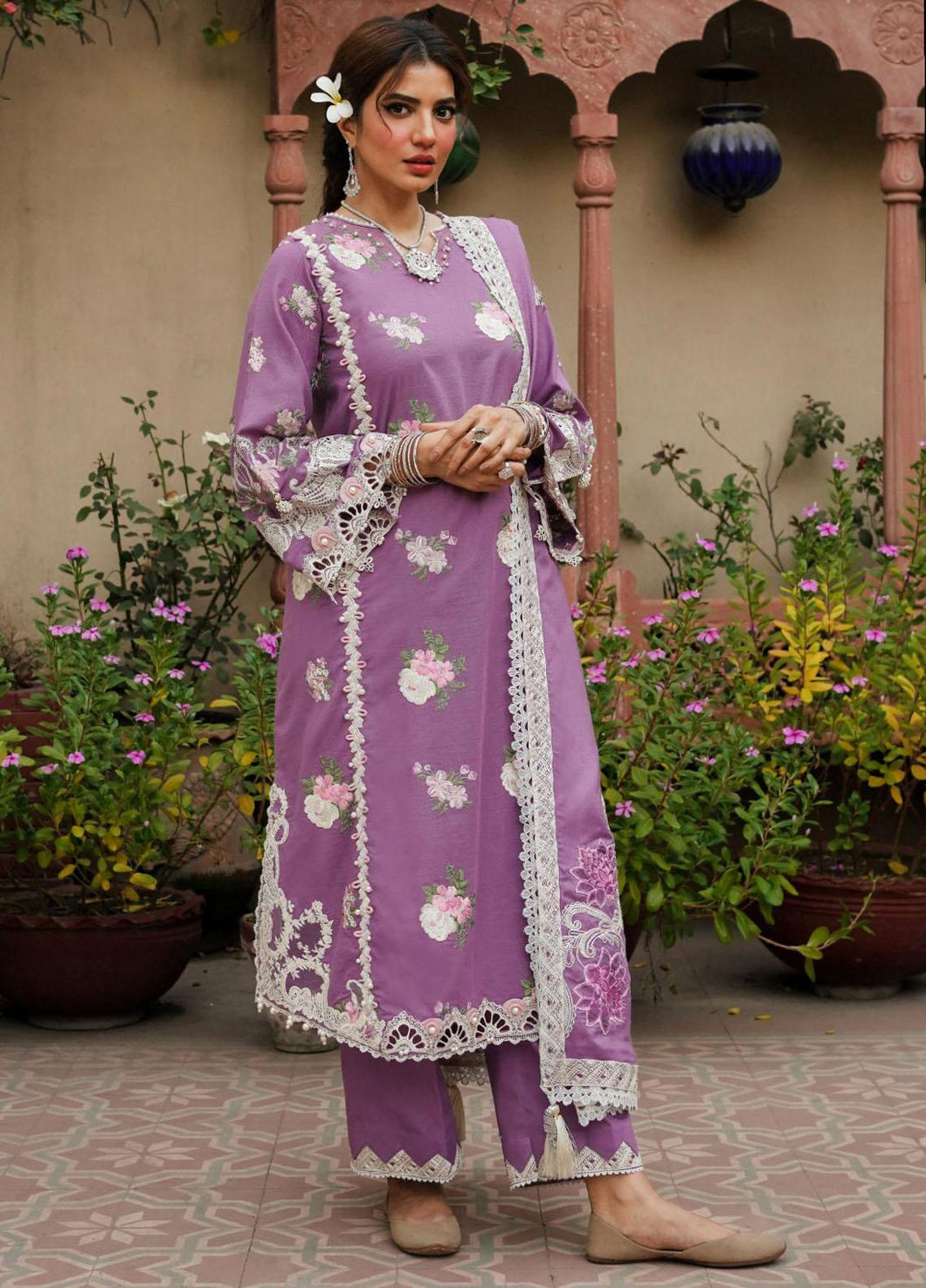 Elaf Embroidered Khaddar Suits Unstitched 3 Piece EKW-06 Ghulab - Winter Collection