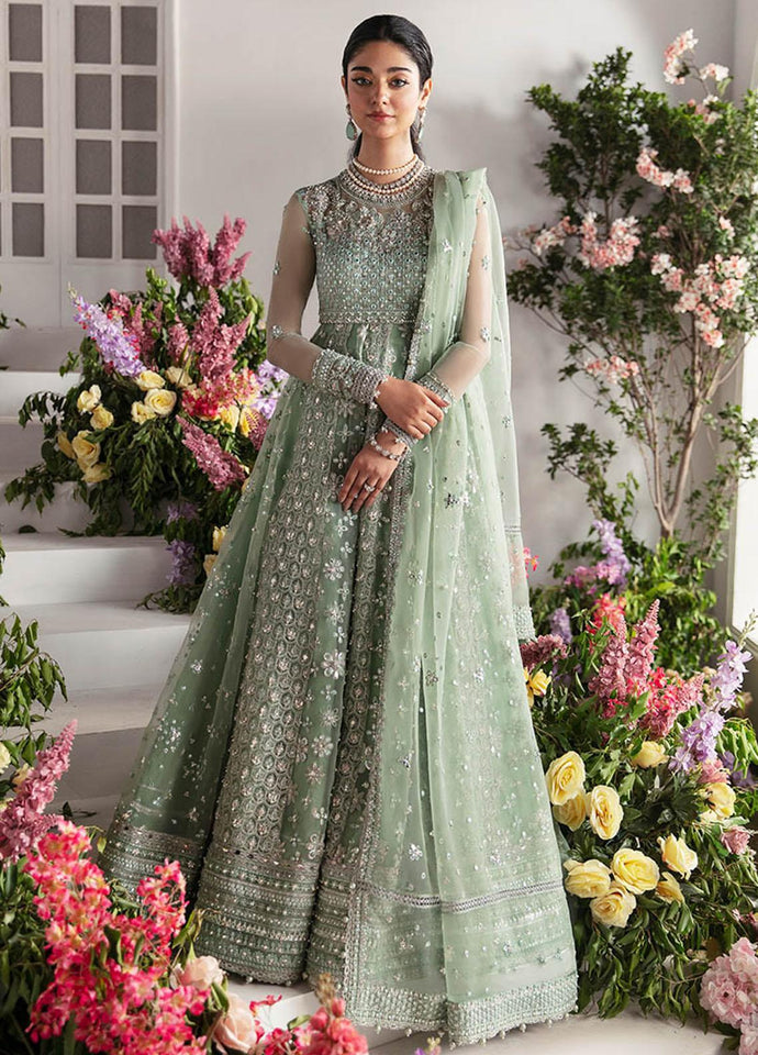 Zaha Gossamer  Embroidered Organza Suits Unstitched 4 Piece ZC23-05 Leilyn - Luxury Wedding Collection