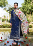 Hussain Rehar Embroidered Lawn Suit Unstitched 3 Piece HRR24SSL Cyan - Summer Collection