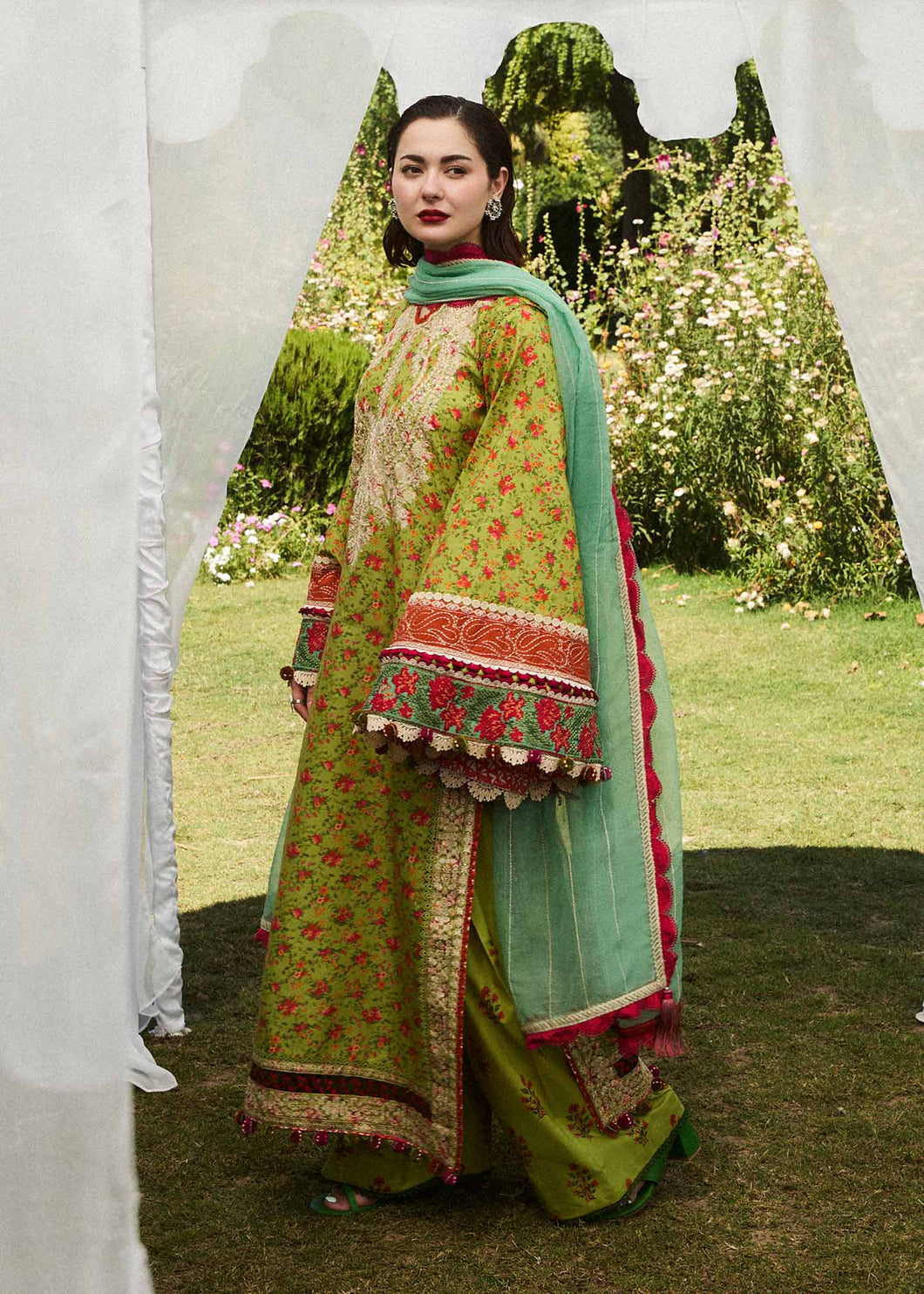 Hussain Rehar Embroidered Lawn Suit Unstitched 3 Piece HRR24SSL Shein- Summer Collection