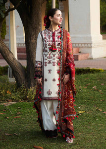Hussain Rehar Embroidered Lawn Suit Unstitched 3 Piece HRR24SSL Fawn- Summer Collection