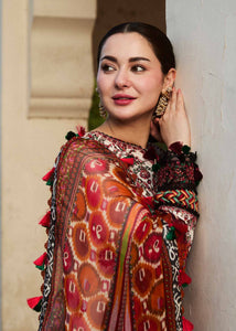 Hussain Rehar Embroidered Lawn Suit Unstitched 3 Piece HRR24SSL Fawn- Summer Collection