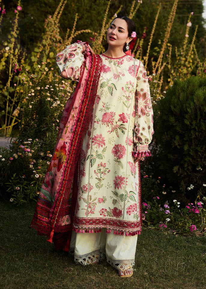Hussain Rehar Embroidered Lawn Suit Unstitched 3 Piece HRR24SSL Gleam- Summer Collection