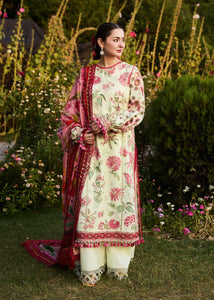 Hussain Rehar Embroidered Lawn Suit Unstitched 3 Piece HRR24SSL Gleam- Summer Collection