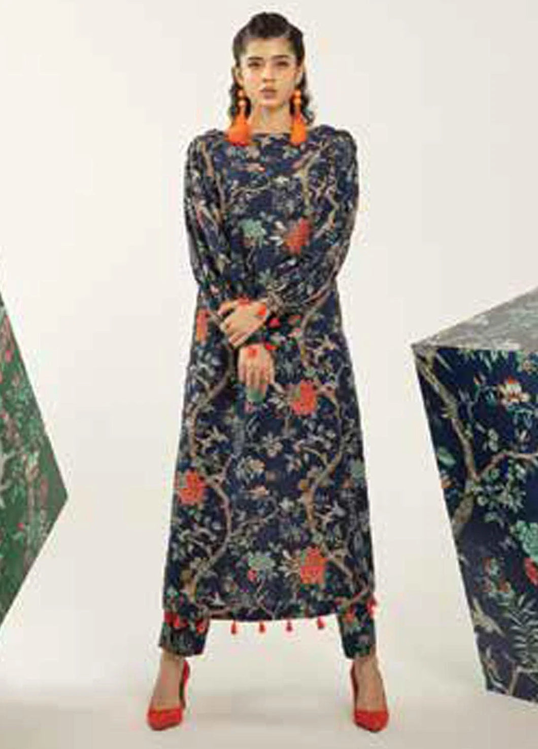 Maria B M Basics Embroidered Khaddar Suits Unstitched 2 PC MB-US23-202 A-- Winter Collection