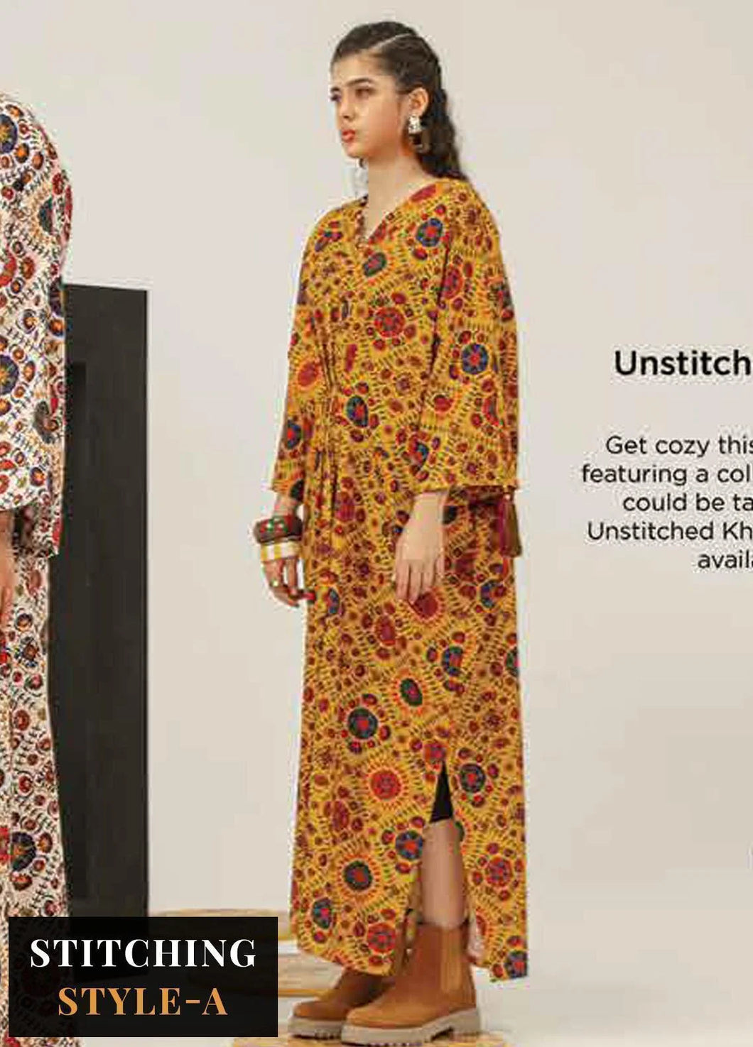 Maria B M Basics Embroidered Khaddar Suits Unstitched 2 PC MB-US23-203-B- Winter Collection