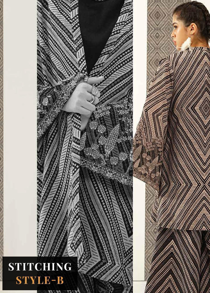 Maria B M Basics Embroidered Khaddar Suits Unstitched 3 Piece MB-US23-208-B- Winter Collection