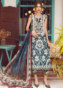 Maria B M Prints  Embroidered Cambric Suits Unstitched 3 Piece 4B - Winter Collection