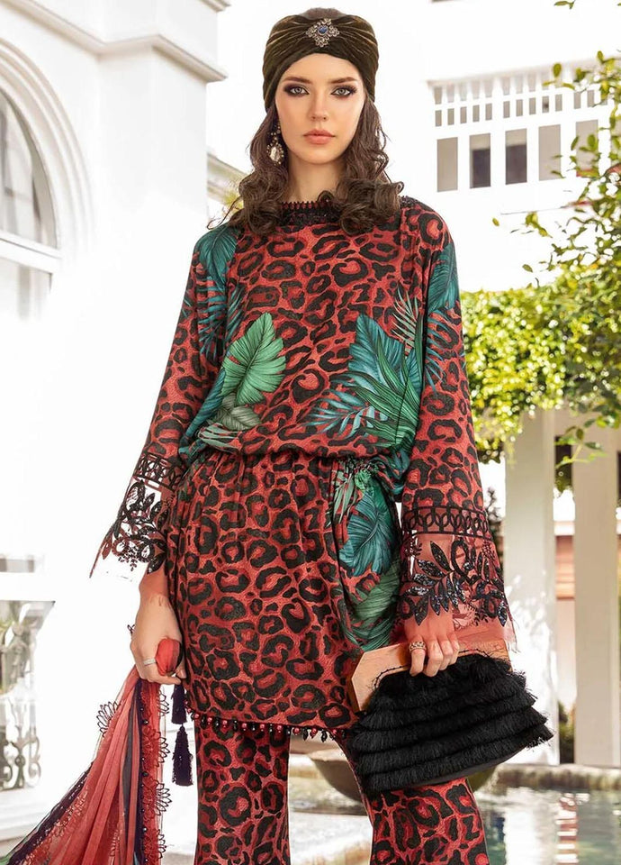 Maria B M Prints  Embroidered Cambric Suits Unstitched 3 Piece 7A - Winter Collection