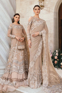 Maria B Mbroidered  Embroidered Suit Unstitched 3 Piece BD-2808-SKIN BEIGE-DEFAULT D-01 - Luxury Collection