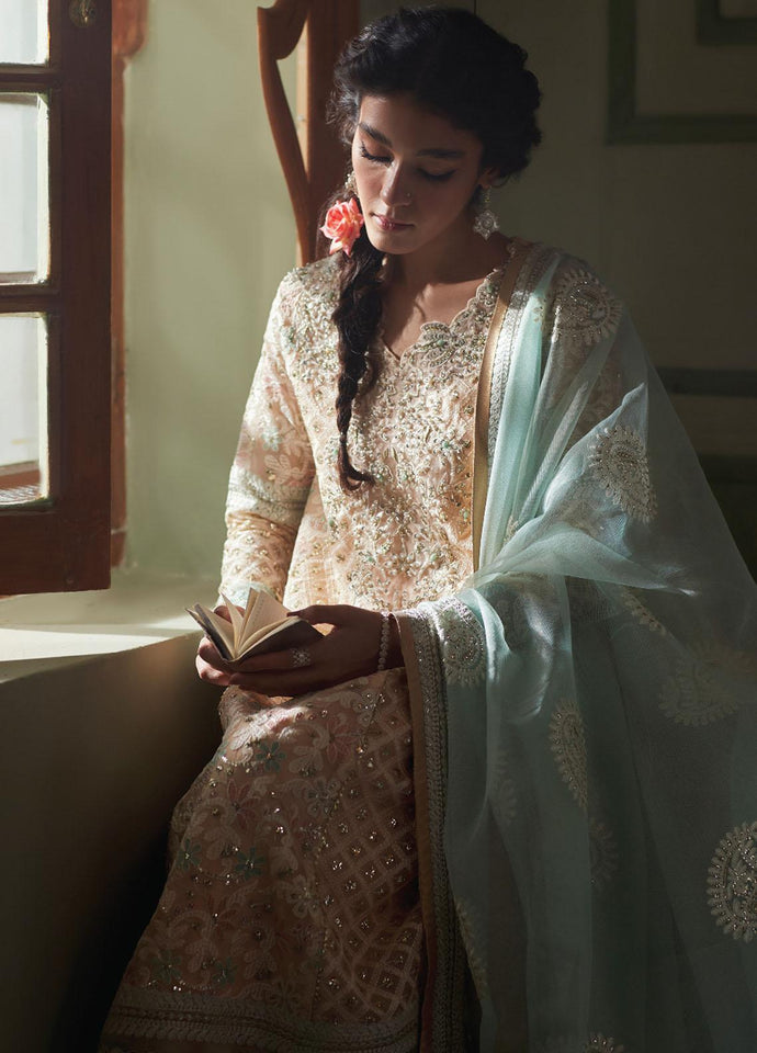 Mushq Qala Embroidered Suits Unstitched 4 Piece AMIRA Wedding Collection