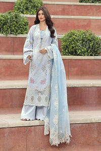 Qalamkar Chikankari Lawn Suit Unstitched 3 PiecePS-10 ZAIB - Festive Collection