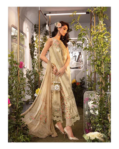 Maria.B M.Prints Unstitched Embroidered Lawn 3Pc Suit MPT-2104-A-Summer Collection