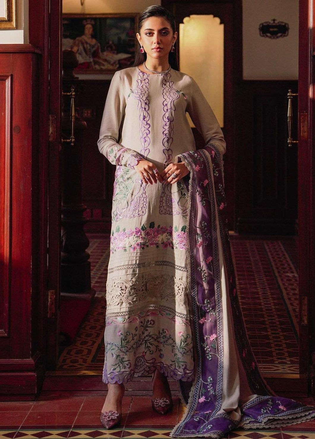 Saira Rizwan Embroidered Khaddar Suits Unstitched 3 Piece SR-07 Zhalay - Winter Collection