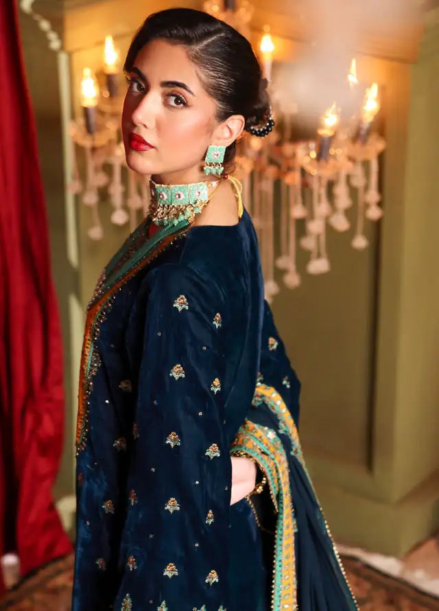 Signora by Charizma Embroidered Velvet Suits Unstitched 3 Piece  CVT4-13